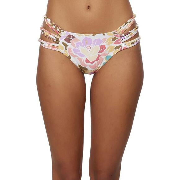 O’Neill Dalia Floral Cut Out Hipster Bikini Swimsuit Bottoms Size XL - Picture 1 of 8